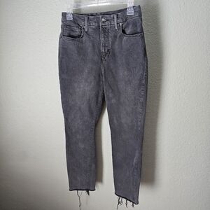 Good American Good Classic Rew Hem High Rise Skinny Jeans Raw Hem Size 8/29